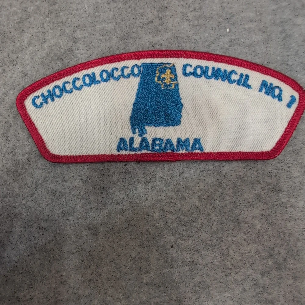 Choccolocco Council No 1 Alabama‎ Scouting Patch Embroidered Red Border